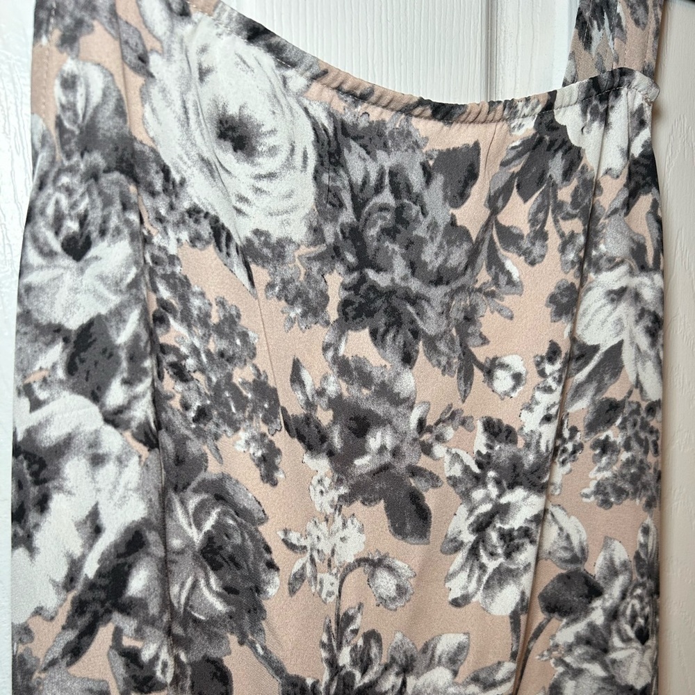 Intimately FREE PEOPLE Grey Flower Pattern Midi Dress- Size Small - Picture 4 of 7